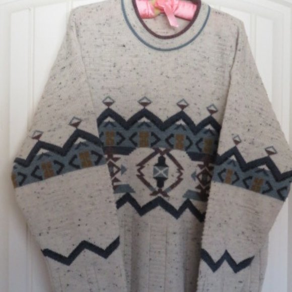 Vintage Marks & Spencer WOOL Blend Men's SWEATER Large (K177) - Picture 2 of 9